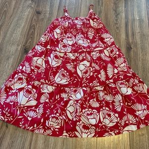 Gap Kids red/white dress. Lined and adjustable straps